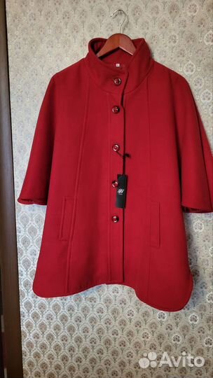 Шикарное пальто кейп Италия новое