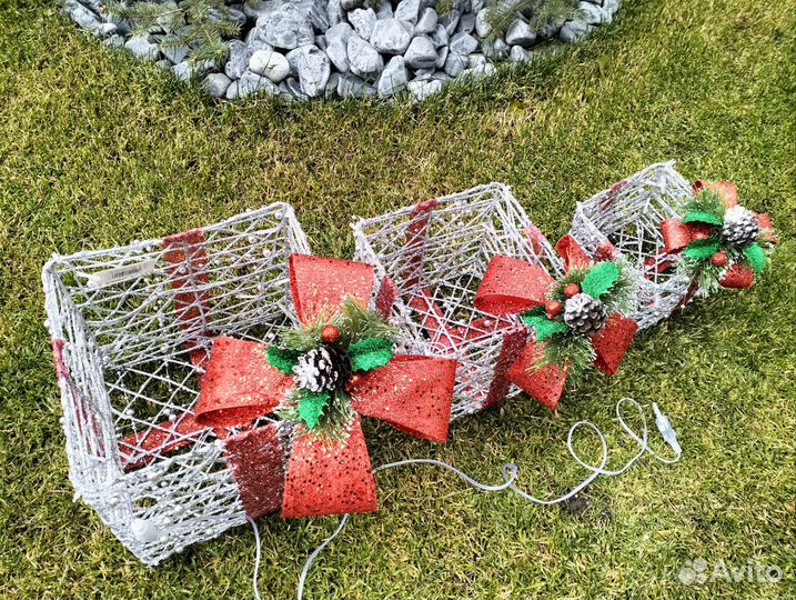 Новогодний олень светящийся 60 см