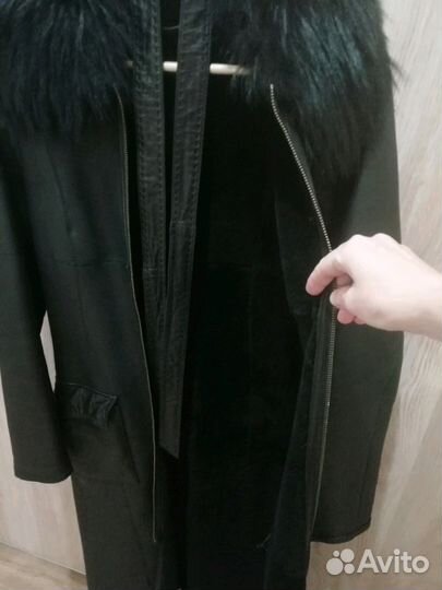 Дублёнка женская натуральная кожа, размер 44