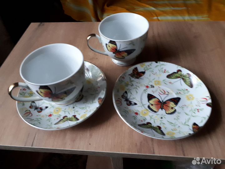 Чайная пара рисунок бабочки