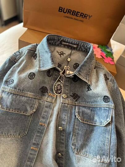 Джинсовая рубашка Chrome hearts