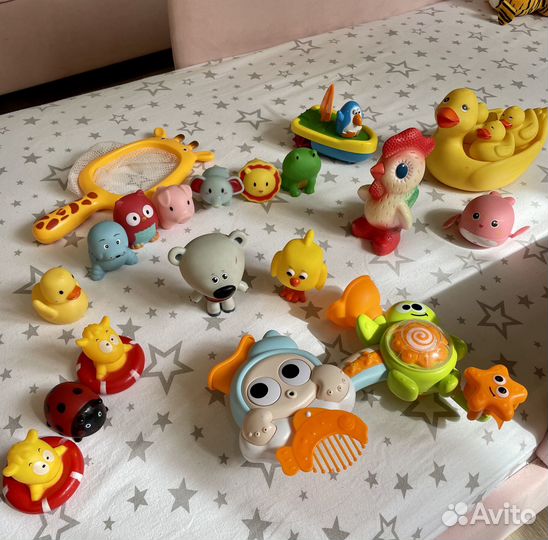 Пакет игрушек для купания, водный коврик, козырек