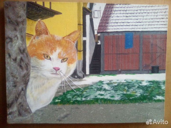 Картина 40*30 лён, акрил