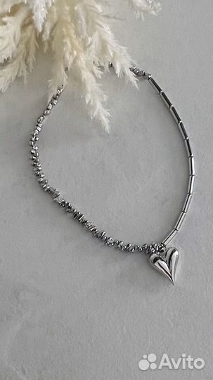 Колье чокер из гематита