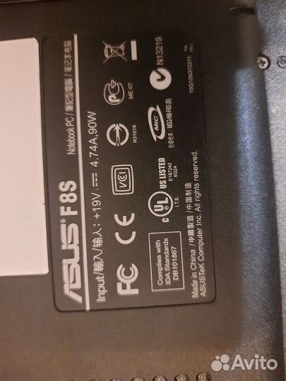 Ноутбук asus F8S