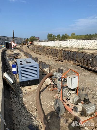 Водопонижение, осушение, откачка воды из котлована