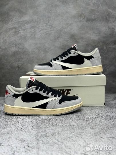 Кроссовки Nike Air Jordan 1 x Travis Scott Grey