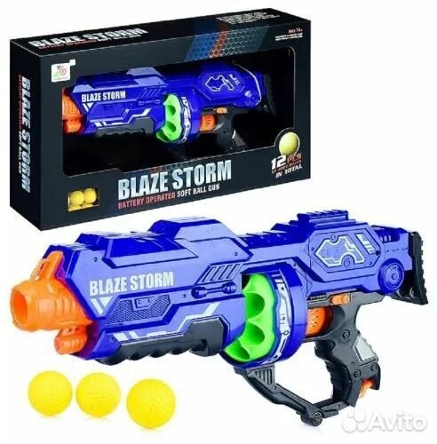 Автомат с мягкими пулями на батарейках BlazeStorm