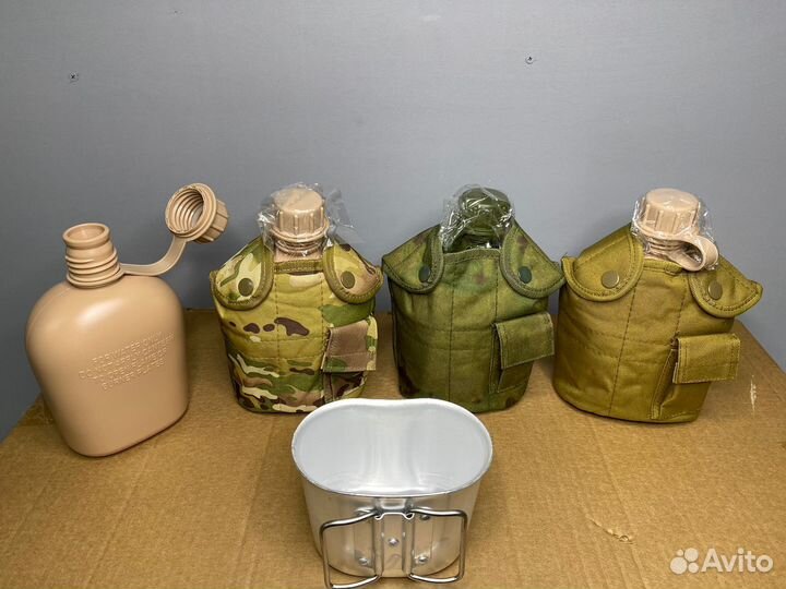 Фляжка армейская с котелком 2022