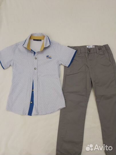 Комплект на мальчика джинсы + рубашка