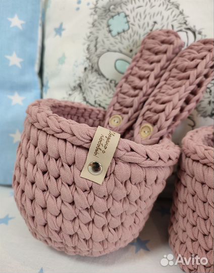 Корзинки-органайзеры вязаные (новые)