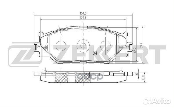 Колодки торм. диск. передн. Lexus IS C 250 (GSE