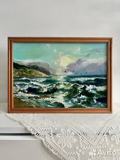 Картина маслом на холсте морской пейзаж