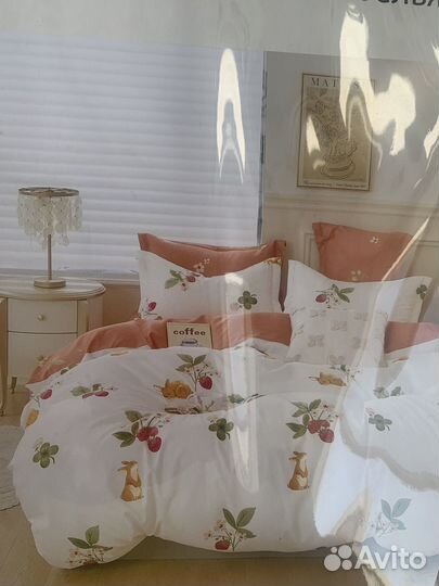 Постельное белье сатин евро