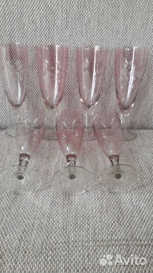 Фужеры цветное стекло СССР