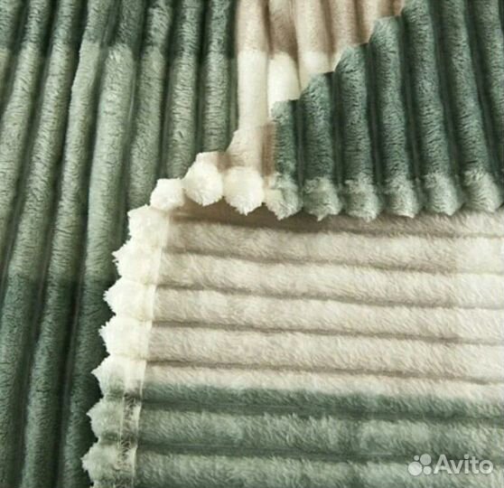 Плед плюшевый клетка