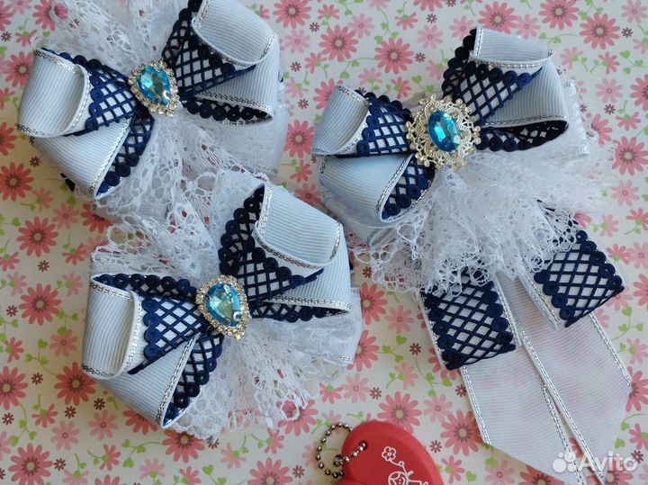 Набор для школы банты+ галстук-брошь