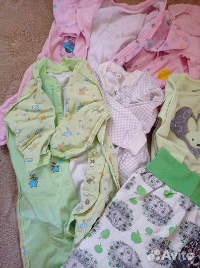 Детские вещи пакетом 68 74 на девочку