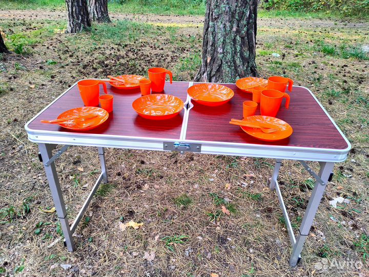 Стол складной усиленный со стульями