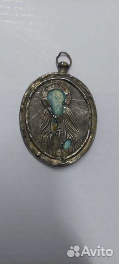 Иконка нательнаясергей радонежского серебро 84