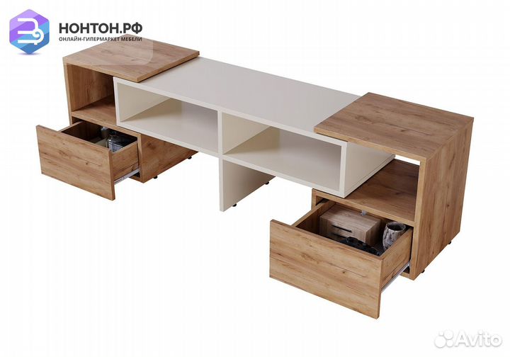 Тумба TV-9 дуб крафт золотой / бежевый