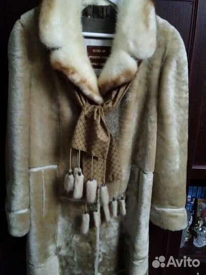 Женский шарф с натуральной норкой