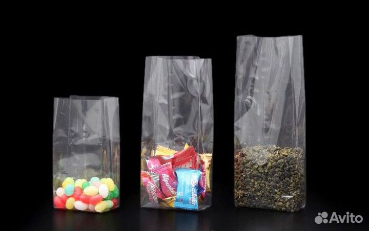 Пакет для упаковки бопп с прямоугольным дном 40мкм