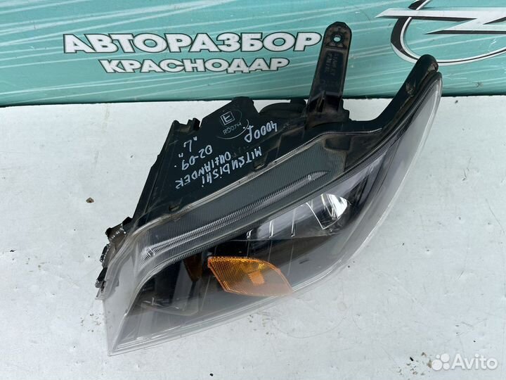 Фара левая Mitsubishi outlander/02-09г