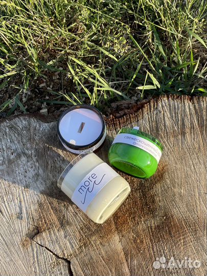 Соевые свечи ручной работы в бывших бутылках