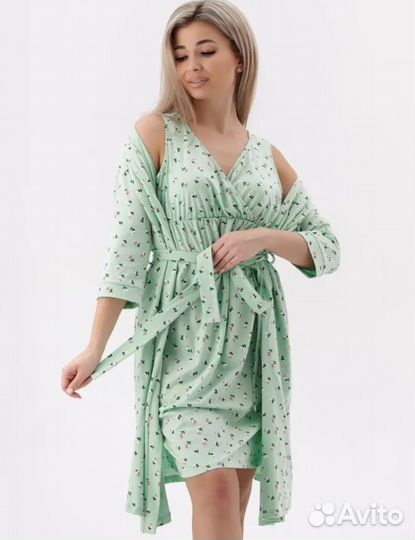 Комплект халат и сорочка в роддом