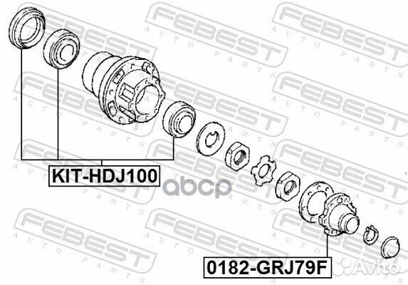 Подшипники полуоси комплект KIT-HDJ100 KIT-HDJ100