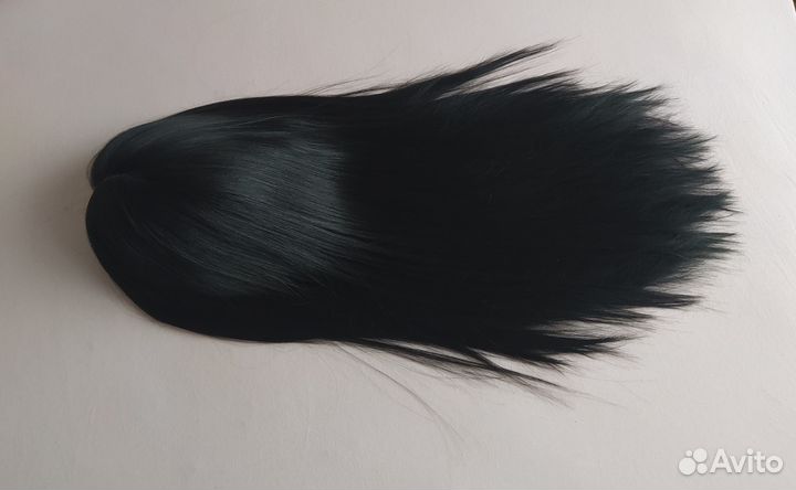 Новый парик черный на сетке lace front 70см