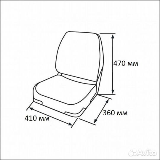 Сиденье мягкое складное Economy Low Back, синее