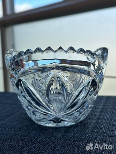 Хрустальная салатница / конфетница. СССР
