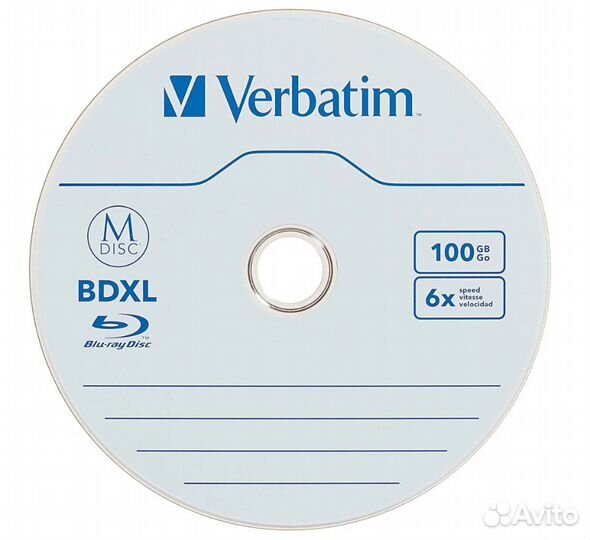 Диски Blu-ray M-disc Verbatim bdxl100Gb JewelCase