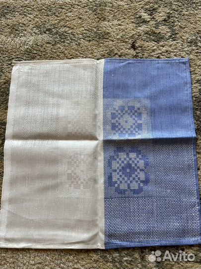 Салфетки льняные СССР жаккардовые 35:35