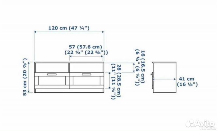Тумба под телевизор IKEA Бримнес
