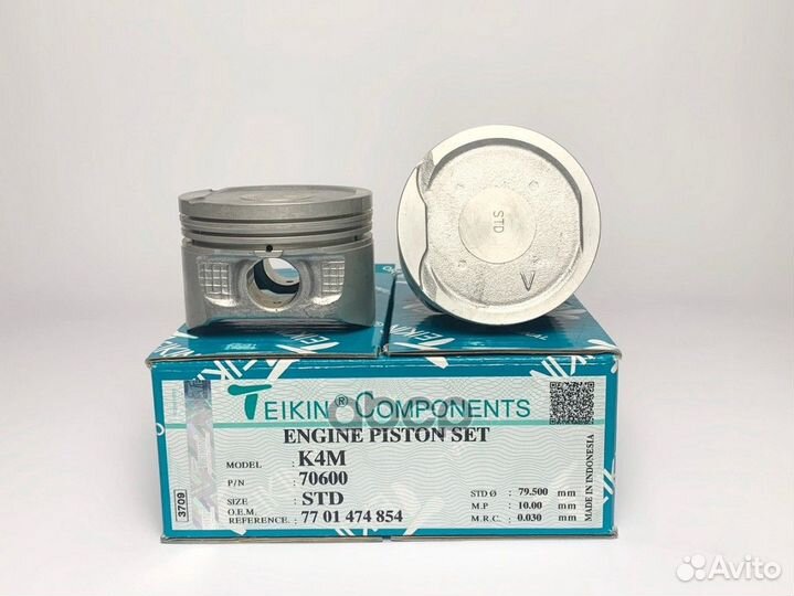 Поршень (к-т 4 шт) STD renault logan/duster K4M