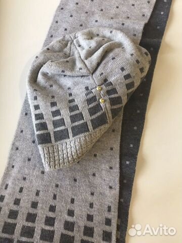 Комплект шарф и шапочка (двойная)