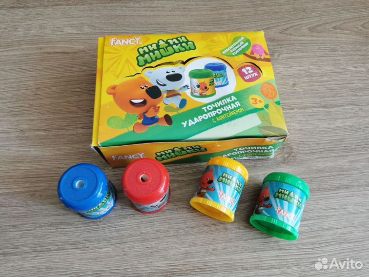 Точилка детская для карандашей. Набор 12 шт