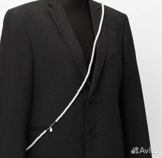 Украшение бусы длинные (портупея)