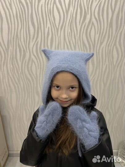 Шапка чепчик пух норки