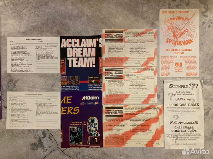 Sega genesis постеры рег карты игры