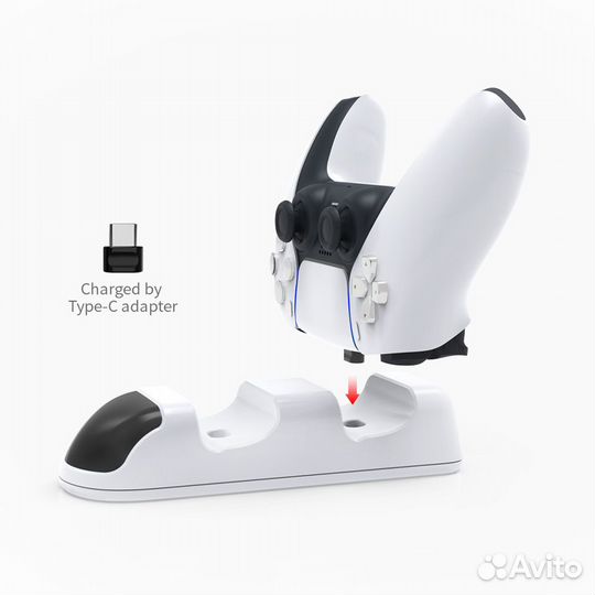 PS5 зарядная станция для 2-х контроллеров, новая