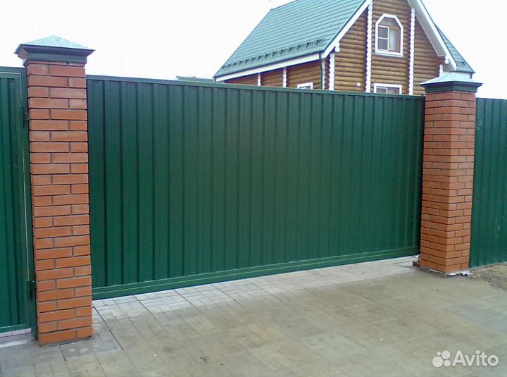 Откатные ворота для дома