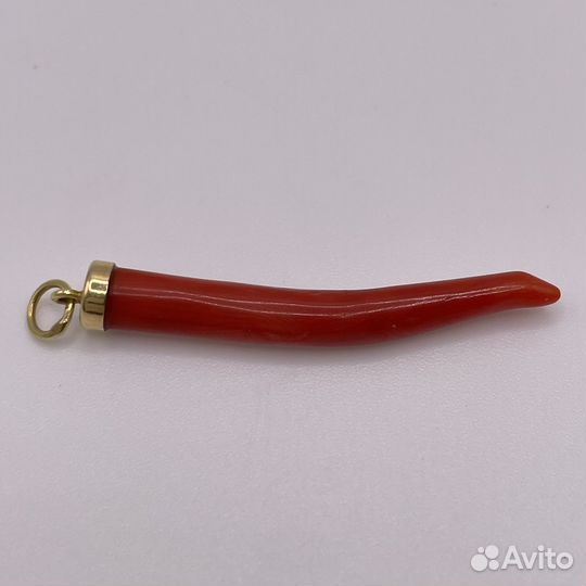 Подвеска Золото Коралл 750 пробы Перец