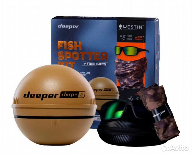 Эхолот Deeper Chirp+ 2.0 с очками и баффом