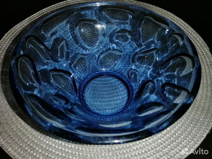 Салатник цветное стекло СССР