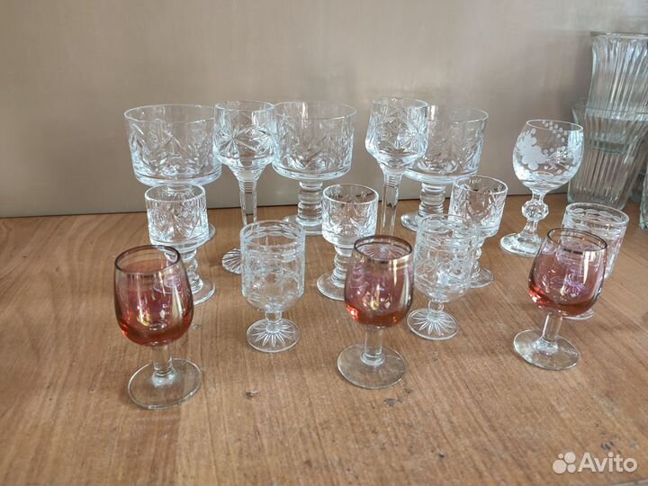 Стаканы бокалы рюмки кружки фужеры и прочее СССР