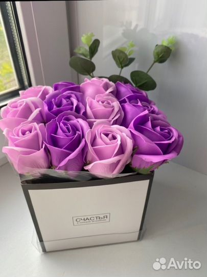 Букет из мыльных роз